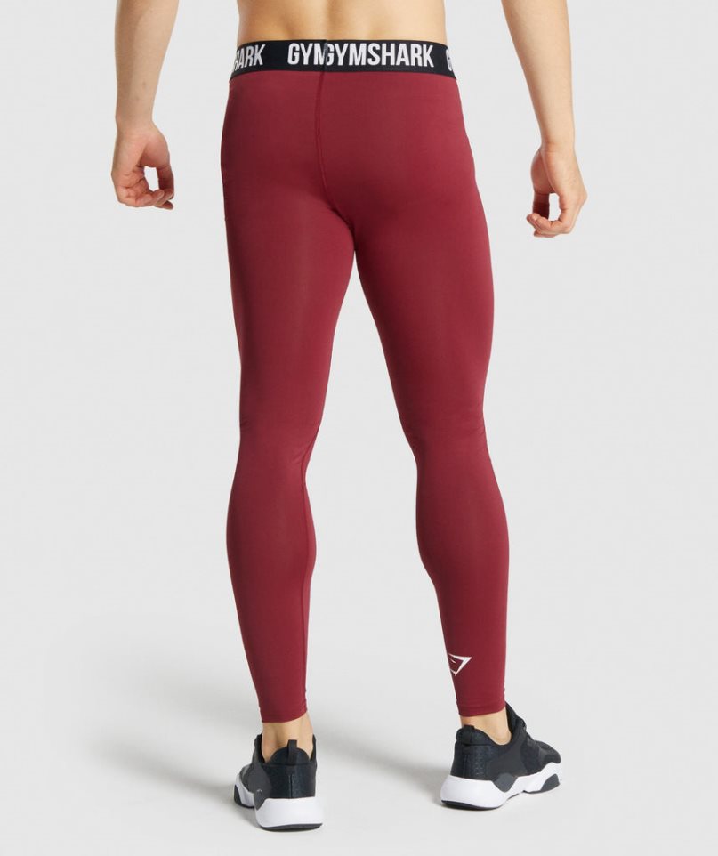 Legginsy Gymshark Element Baselayer Męskie Bordowe | PL 297WXU